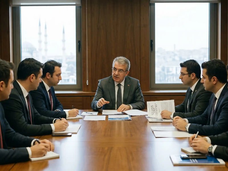 4735 sayılı kanun kapsamında yapım işlerinde tasfiye ve fesih süreçlerini, Sayıştay emsal kararlarını ve %5 ödeme kuralını simgeleyen resmi karar evrakları ve mahkeme tokmağı.