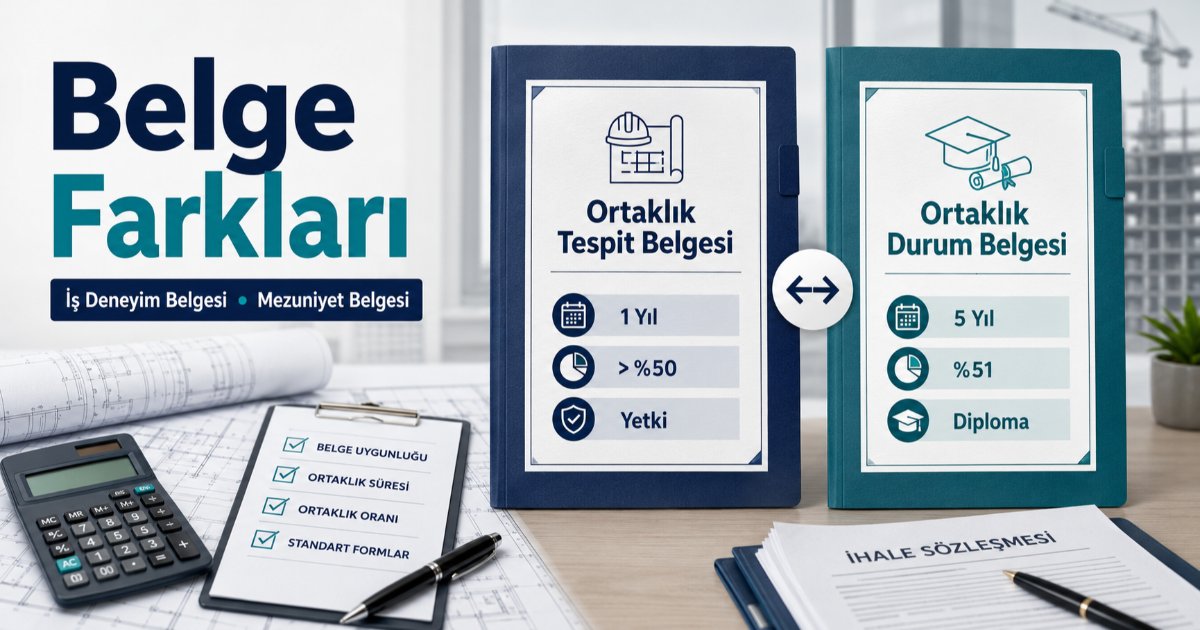 ORTAKLIK TESPİT BELGESİ İLE ORTAKLIK DURUM BELGES